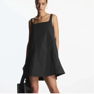 cos contrast panel mini dress